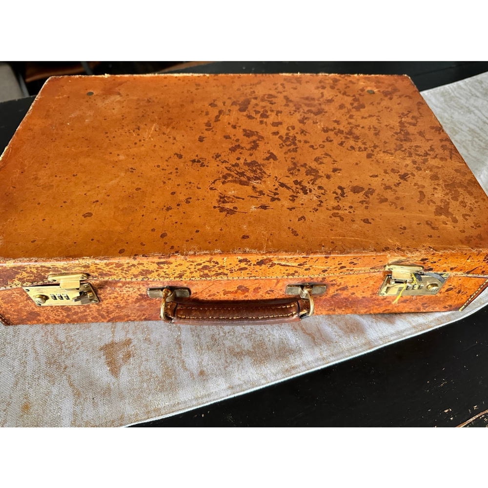 Antique Tanner Krolle Vintage Case Genuine Leather Brown